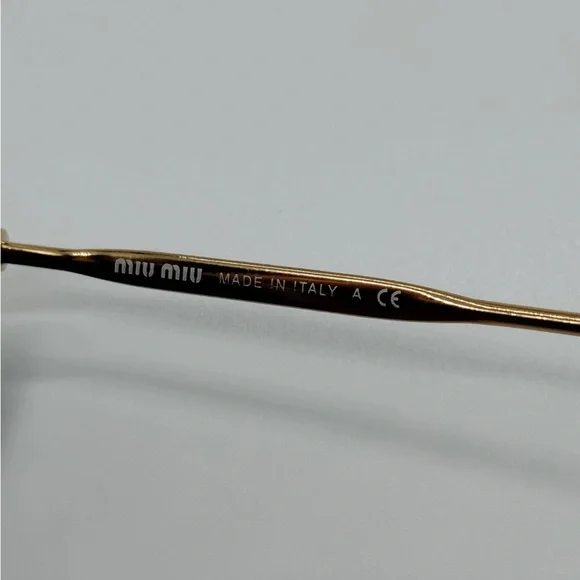 Miu Miu  Black and Gold Sunglasses - Picture 6 of 8